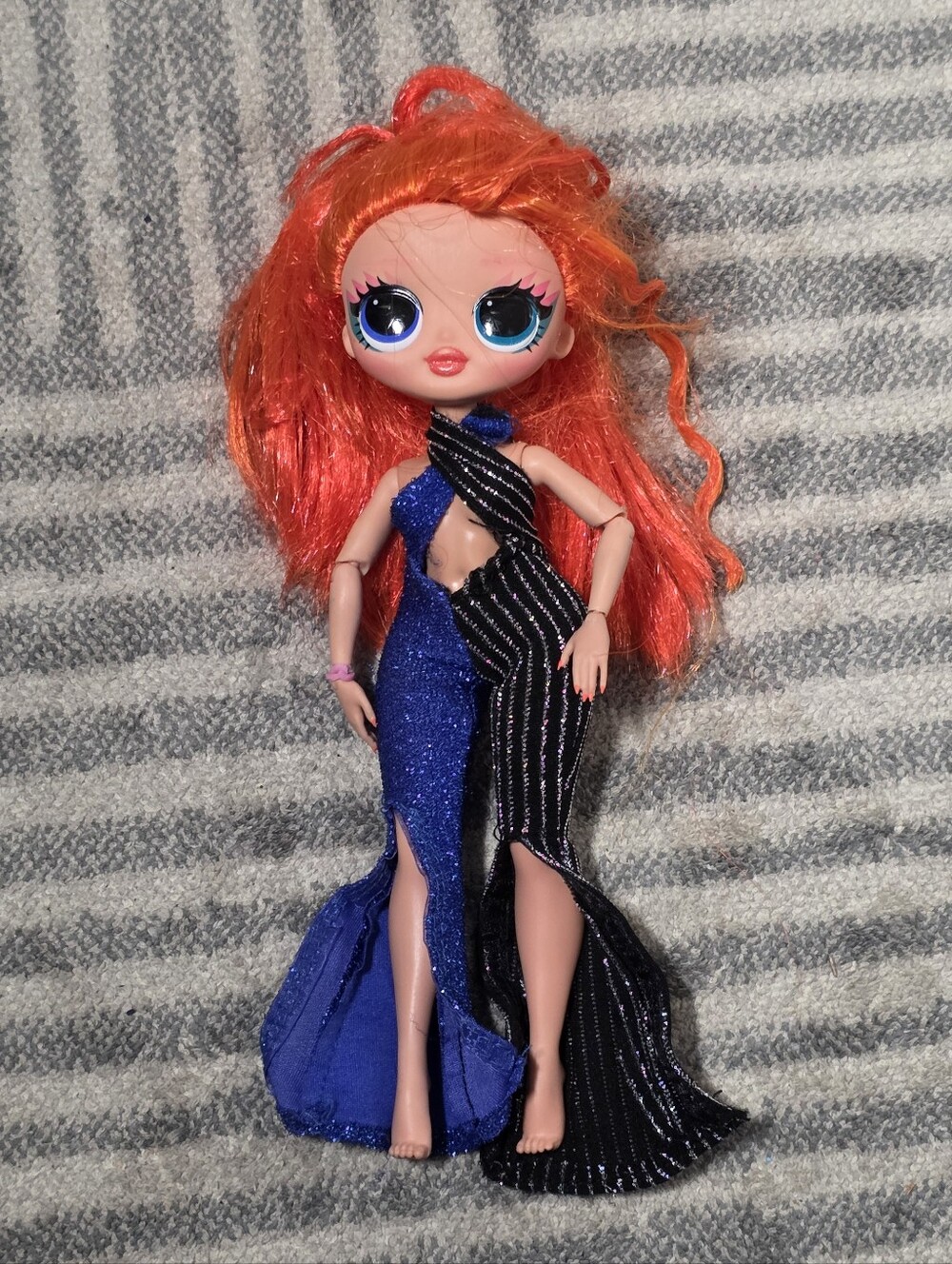 LOL Surprise OMG Dance Major Lady Doll MGA 2019 Orange Hair Blue Glitter
